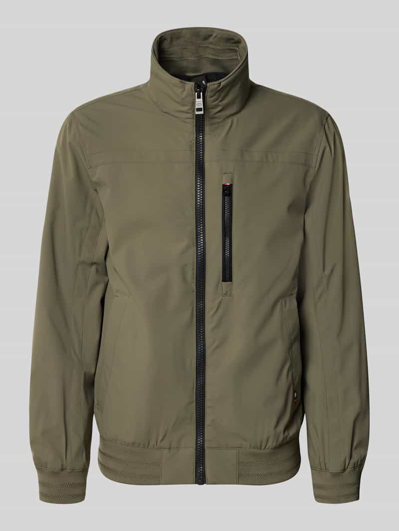 Tom Tailor Comfort Fit Blouson mit geripptem Rumpfabschluss in Oliv, Größe L 2013324L
