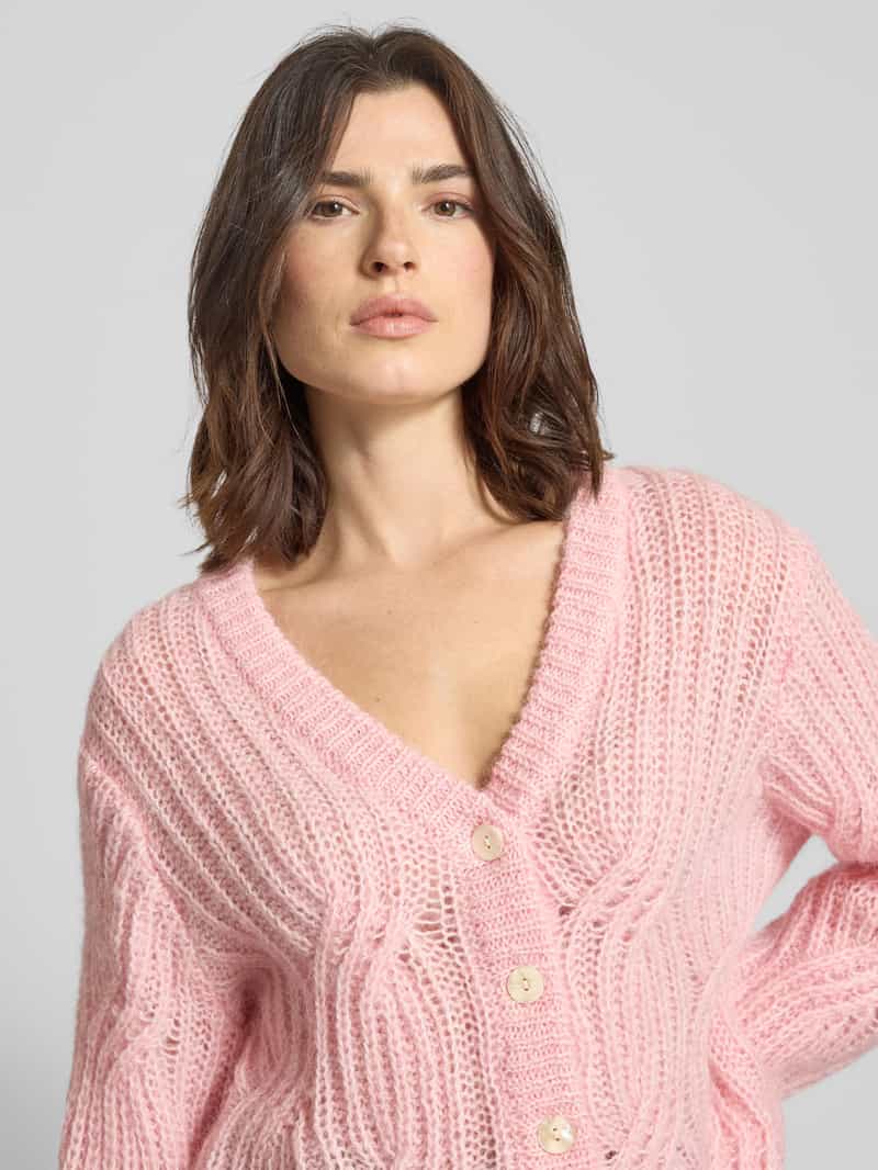 YAS Cardigan met alpaca en V-hals model 'ZUMA'