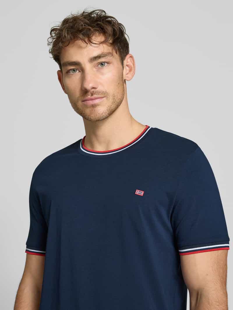 Christian Berg Men T-shirt met ribboorden