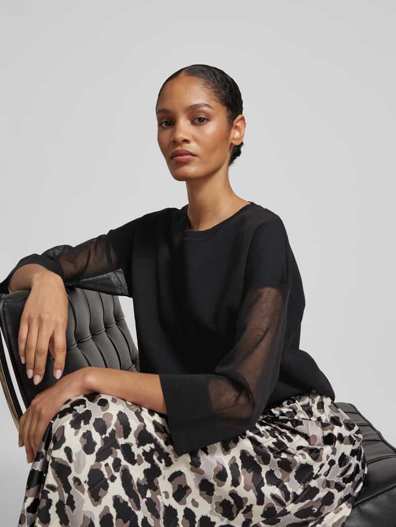 comma Gebreide pullover met 3 4-mouwen