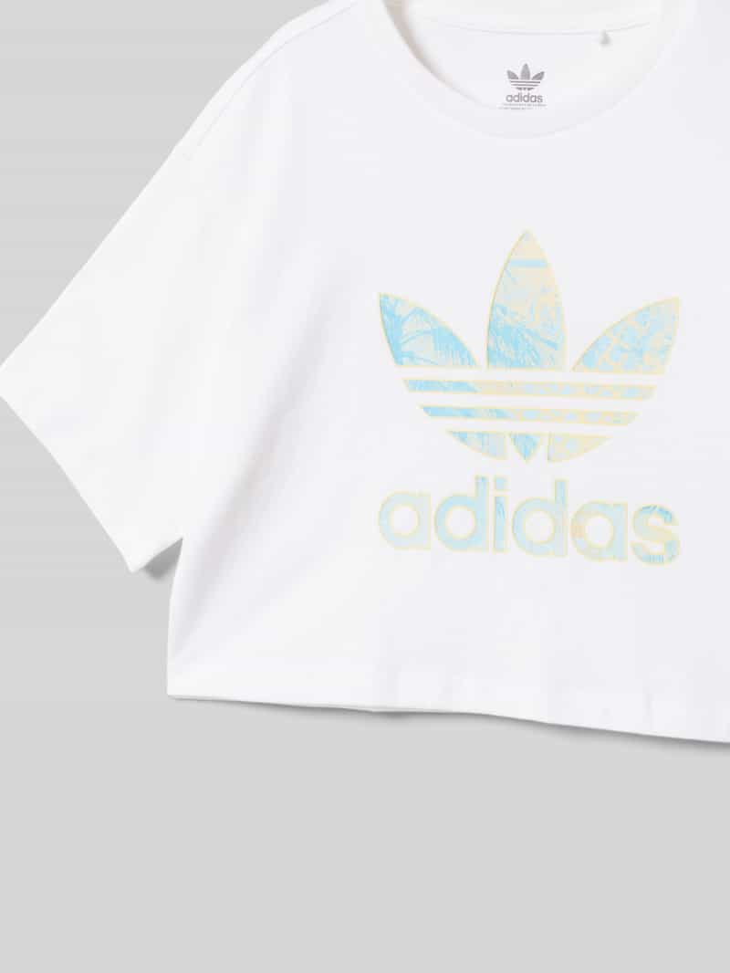 adidas Originals Kort T-shirt met labelprint