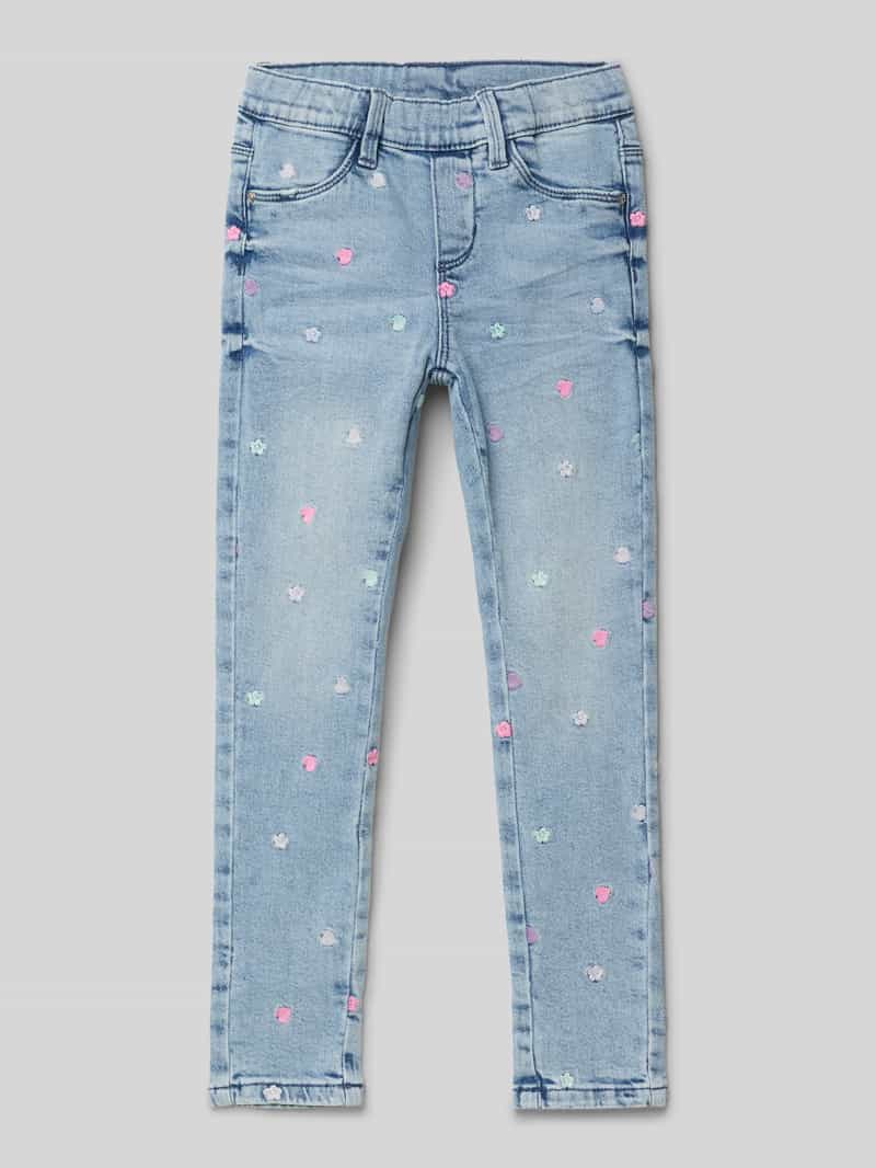 s.Oliver RED LABEL Skinny fit jeans van katoenmix met geborduurd hart model 'TREGGINGS'