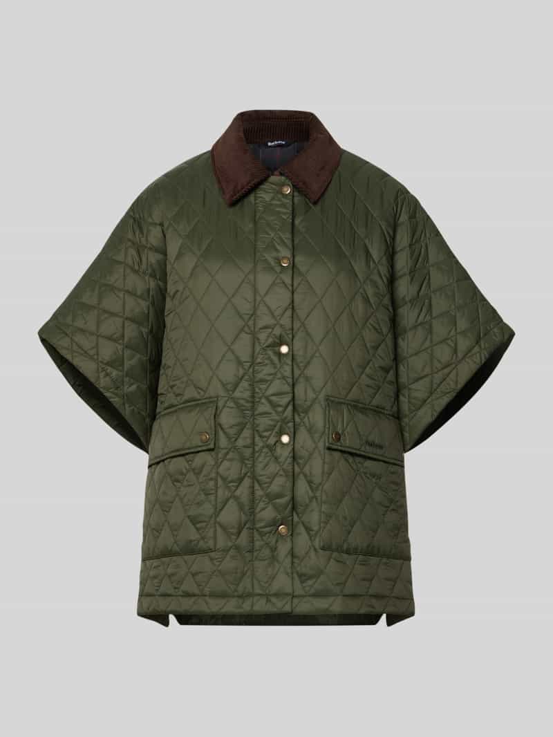 Barbour oversized poncho met platte kraag model 'MILDRED QUILTED CAPE'