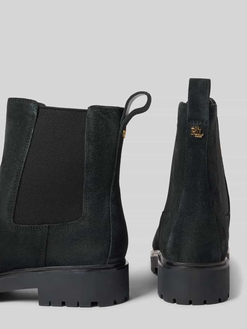 Lauren Ralph Lauren Laarsjes van leer met elastische inzetten model 'ALLYSON'