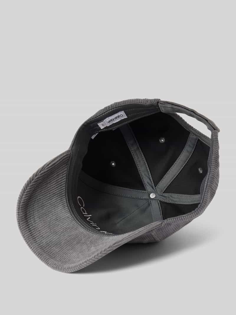 CK Calvin Klein Baseballpet van corduroy met labelpatch