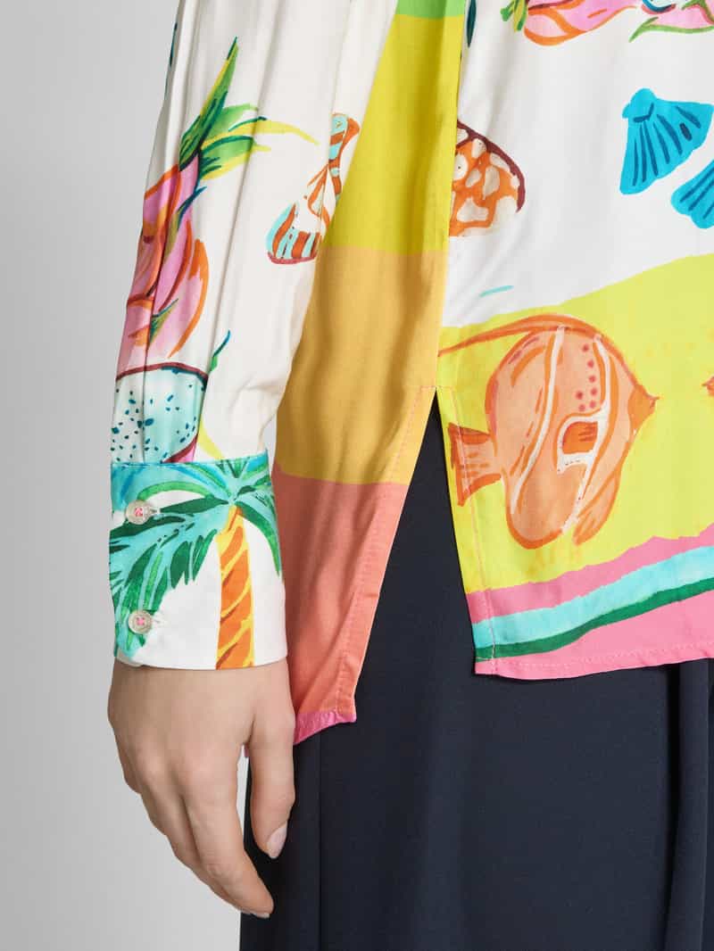 Emily Van den Bergh Regular fit blouse met doorknoopsluiting