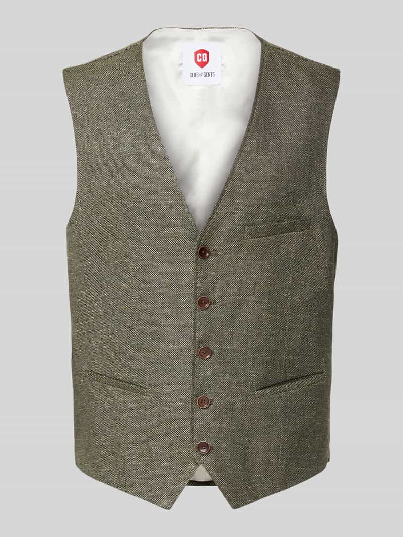 CG Club of Gents Gilet met linnen model 'Plum'