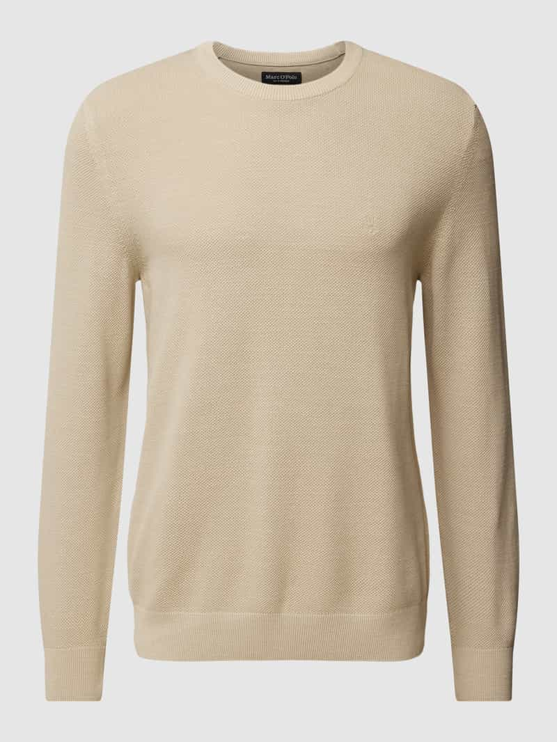 Marc O'Polo Gebreide pullover met labeldetail