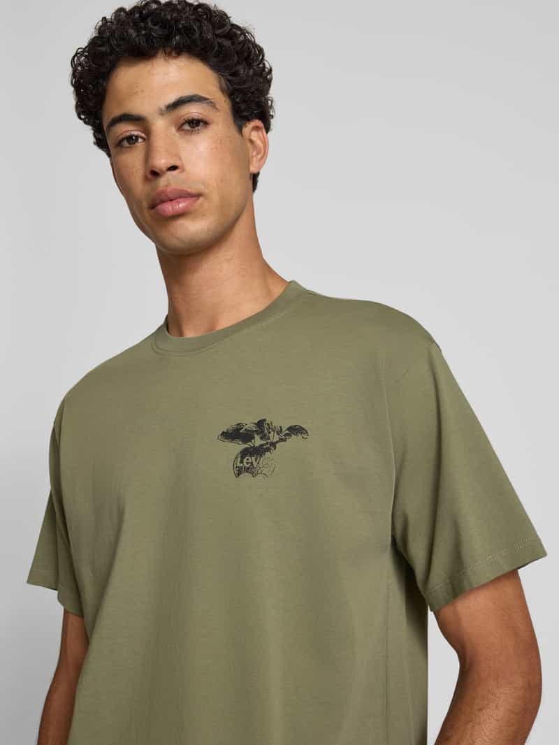 Levi's T-shirt met motief- en labelprint