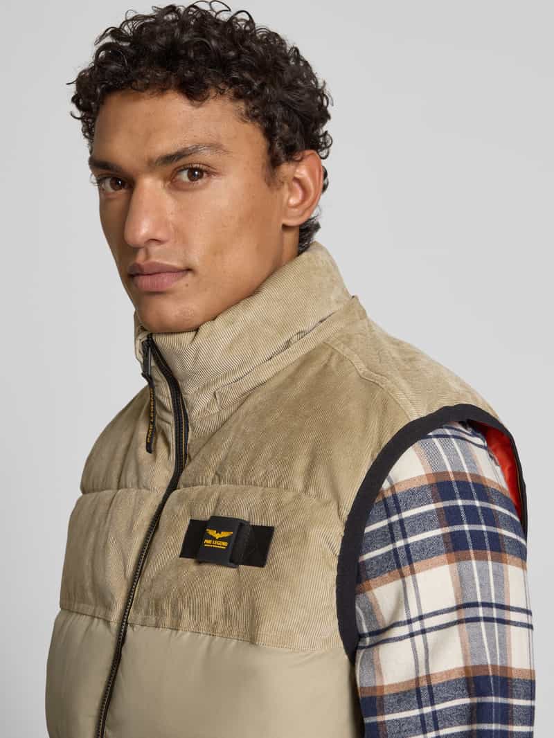 PME Legend Regular fit bodywarmer met logo-applicatie model 'Gobbler'