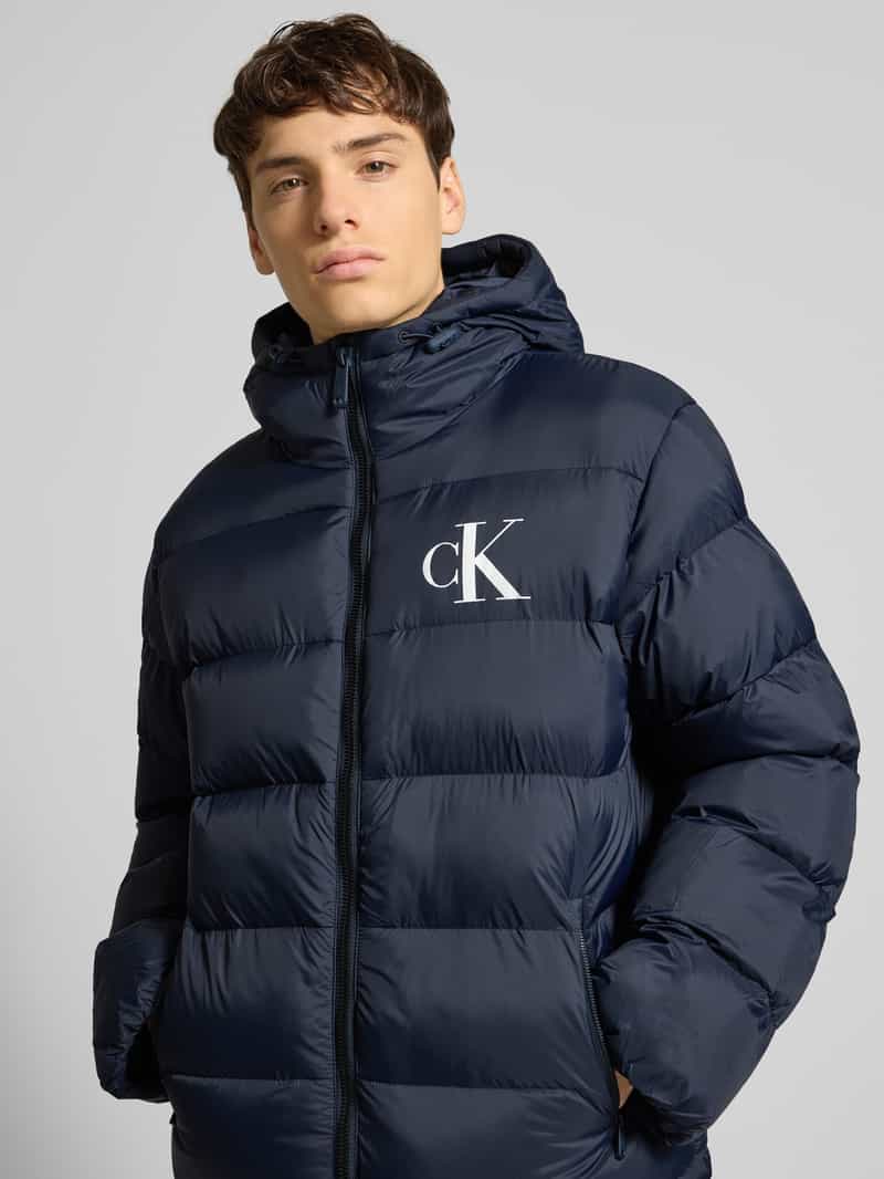 Calvin Klein Jeans Regular fit gewatteerd jack met logoprint model 'Monogram'