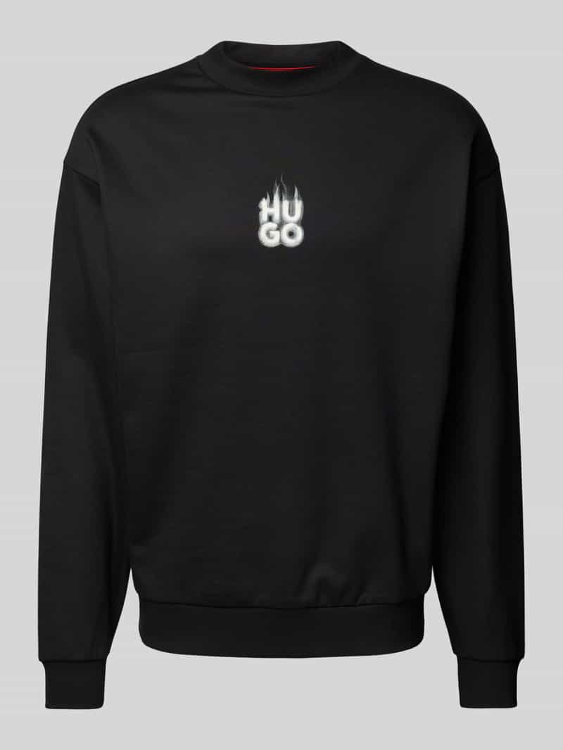 HUGO Sweatshirt met labelprint model 'Durungu'