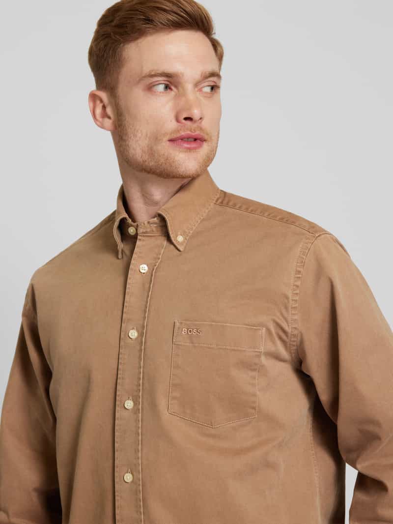 Boss Orange Vrijetijdsoverhemd met kentkraag model 'Lambey'