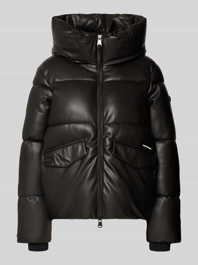 Khujo Gewatteerd jack in lederlook model 'AURORA2'