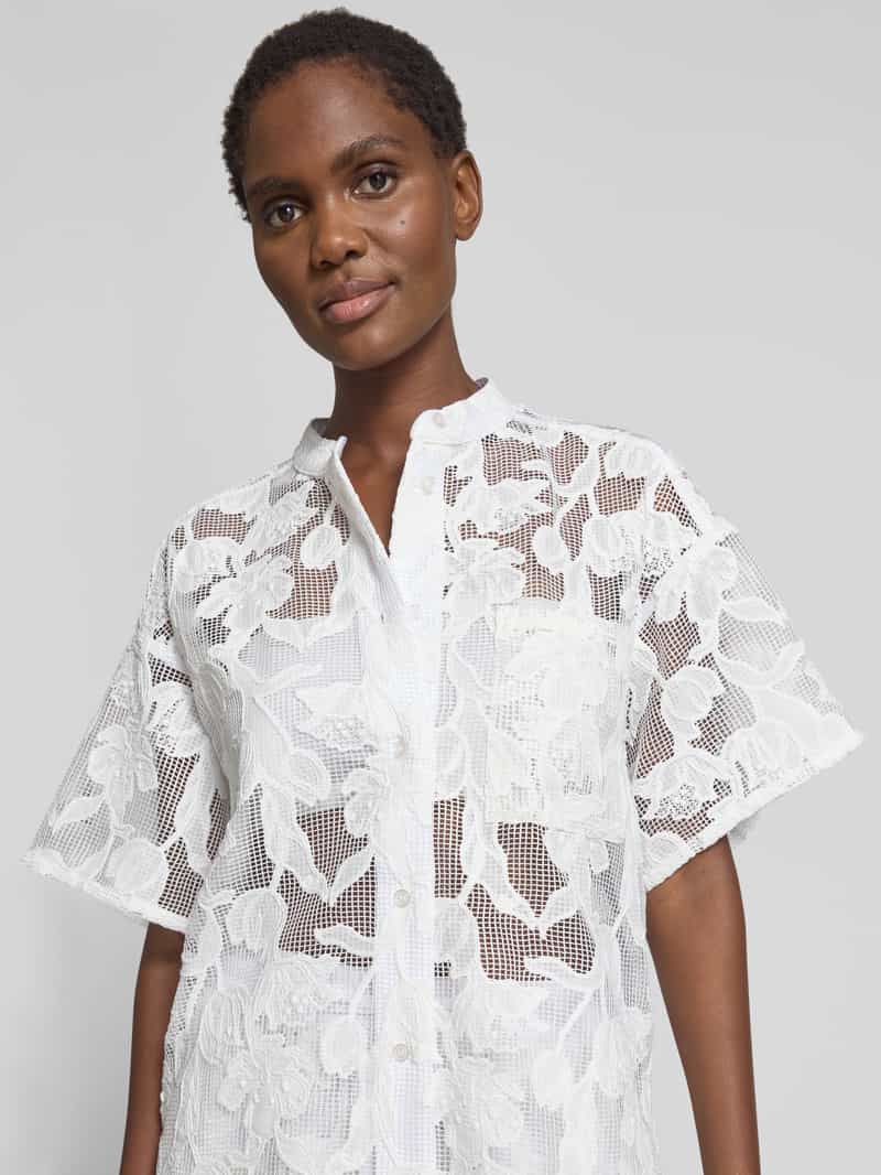 Essentiel Antwerp Oversized overhemdblouse in semi-transparant design model 'HOK'