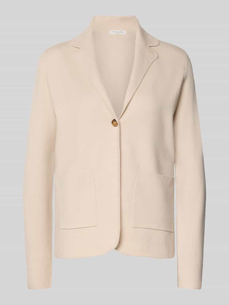 Christian Berg Woman regular fit cardigan van viscosemix met reverskraag