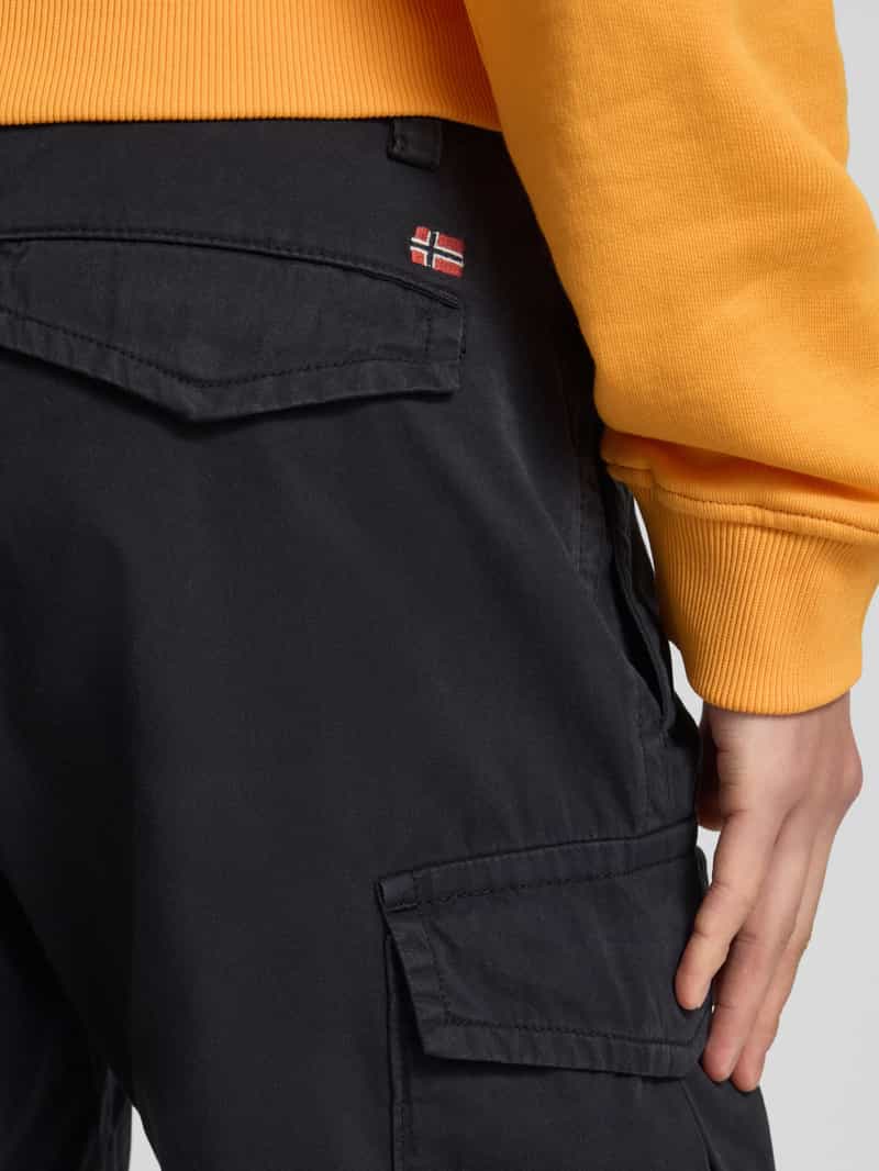 Napapijri Regular fit korte cargobroek met labeldetail model 'N-DELINE'