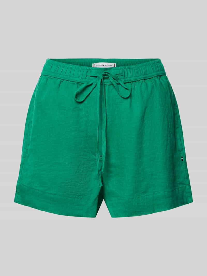 regular fit short van puur linnen