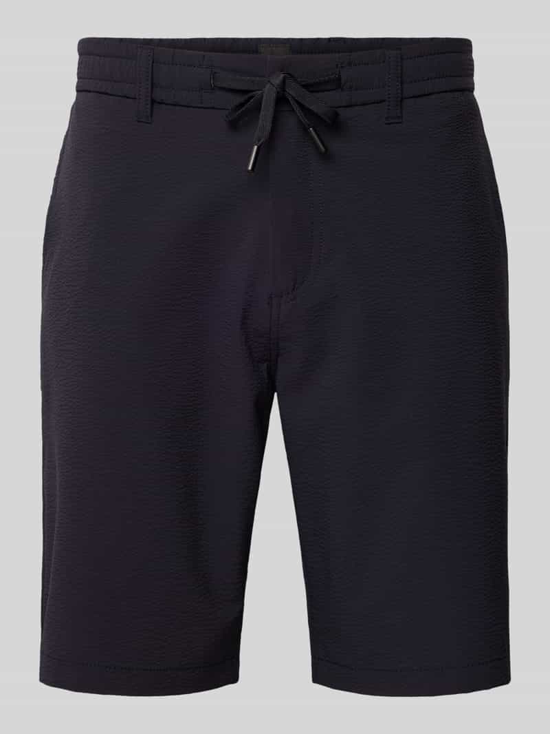 Boss Orange Tapered fit korte chino met structuurmotief