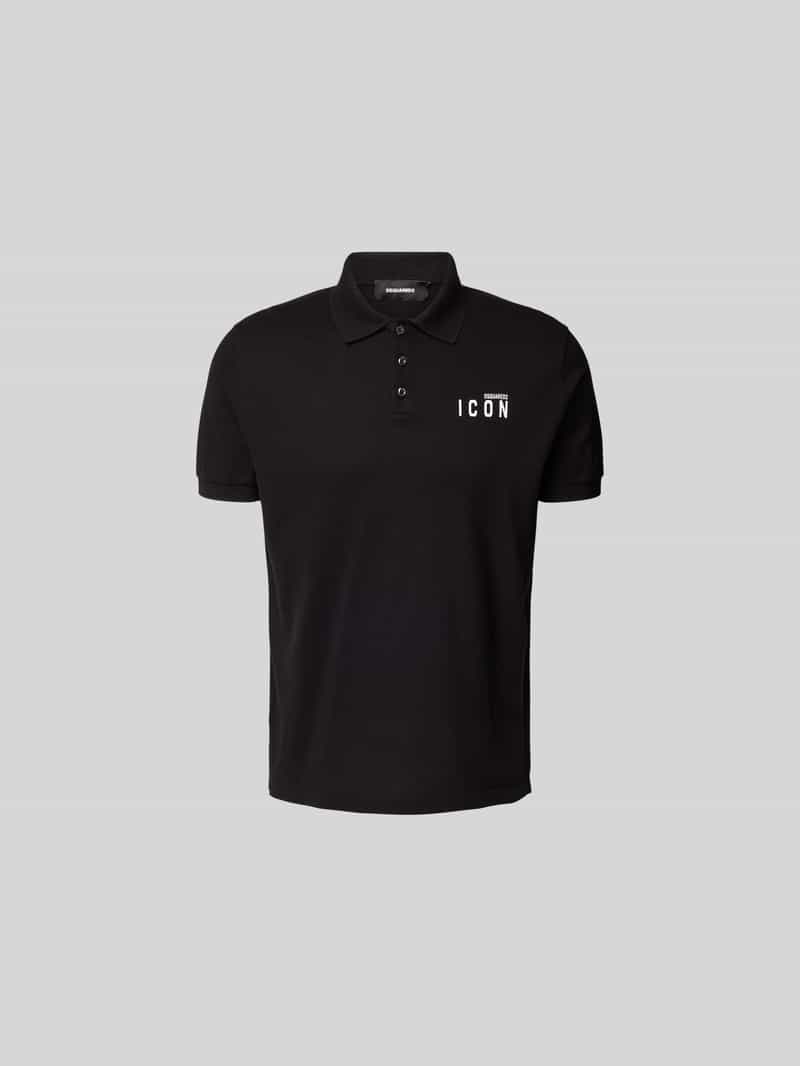 Poloshirt met labelprint