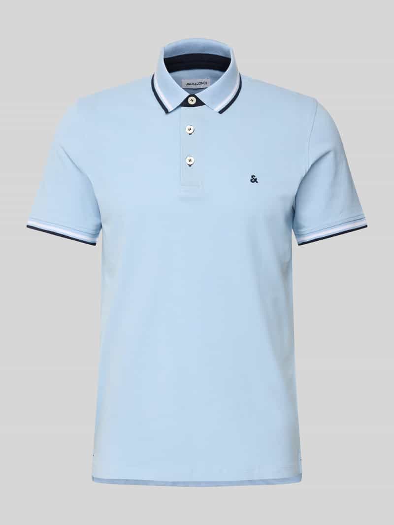 jack & jones Slim fit poloshirt met logostitching model 'PAULOS'