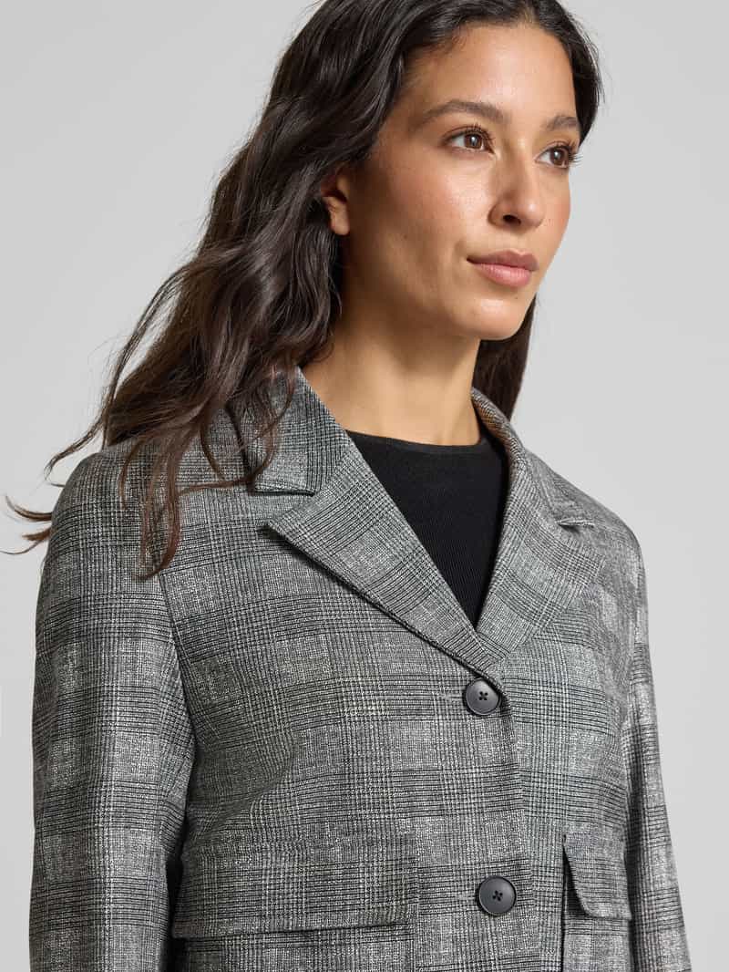 comma Regular fit blazer met reverskraag en klepzakken