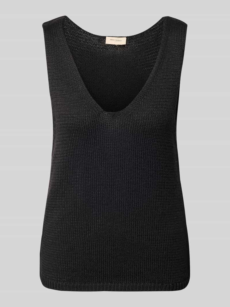 FREE QUENT Gebreide top met V-hals model 'Grscaliva'