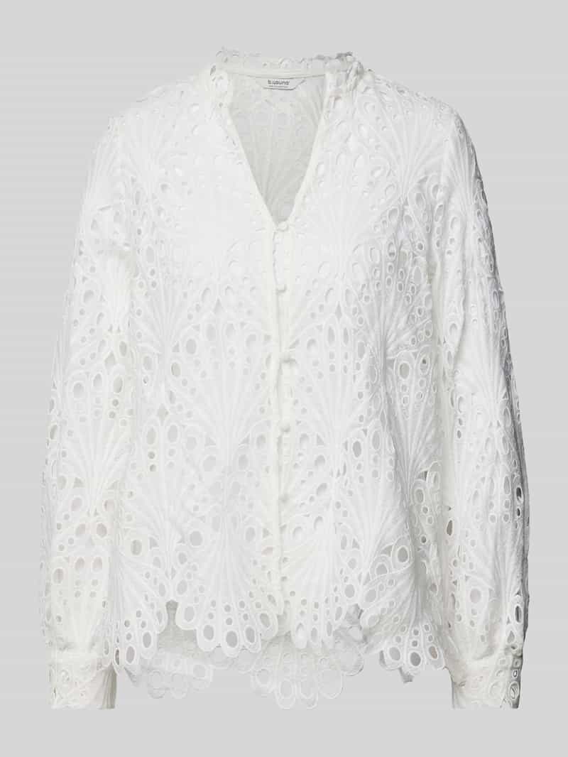 b.Young Regular fit blouse met broderie anglaise model 'Ilacy'