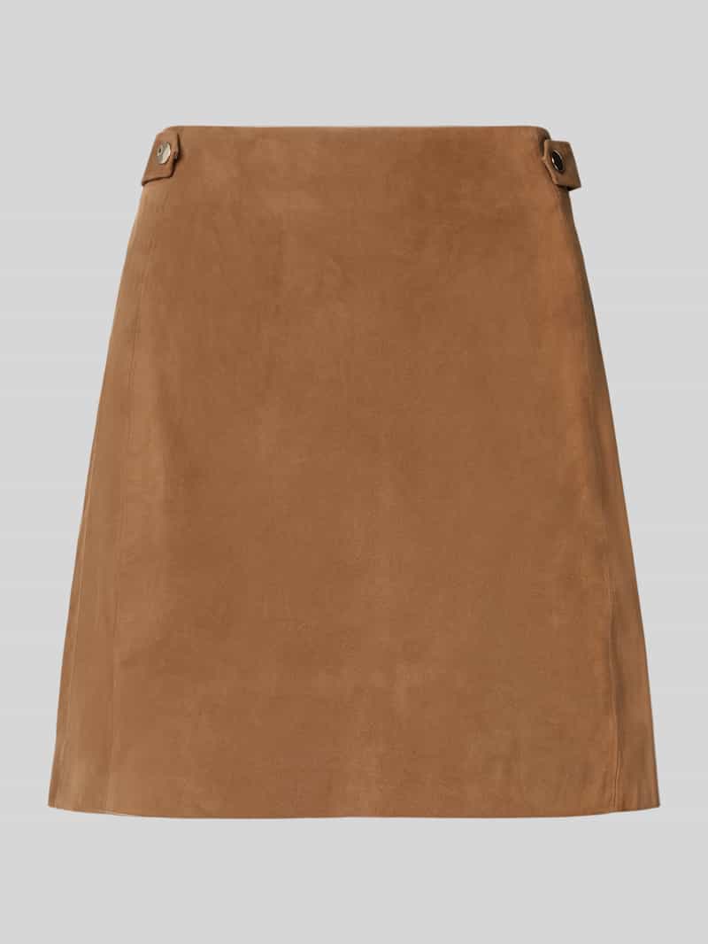 Christian Berg Woman Selection Minirok van echt chevreau-suède met sierapplicatie