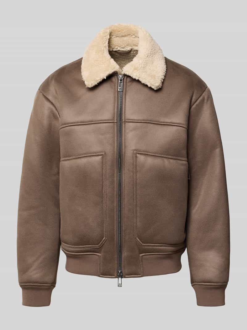 Armani Exchange Blouson in leerlook met tweewegritssluiting