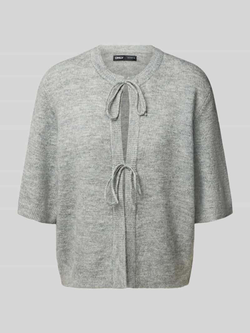 Only Loose fit gebreid jack met strikdetail model 'SIMONI'