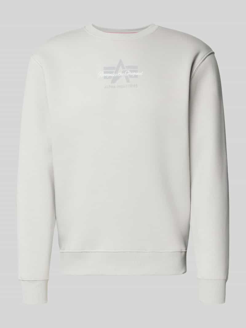 alpha industries Sweatshirt met logo en ronde hals