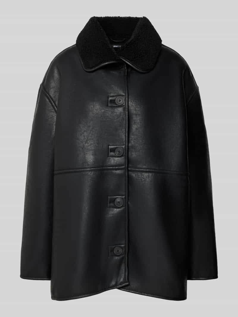 Gina Tricot Jack in leerlook met voering van teddybont