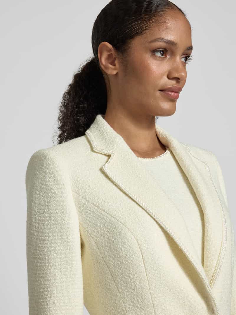 Marc Cain Slim fit blazer met reverskraag en klepzakken