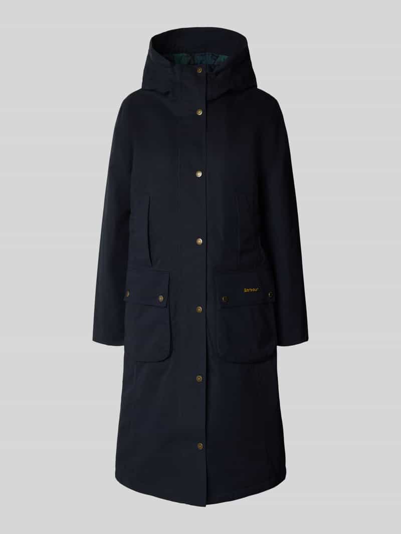 Barbour Regular fit lang functioneel jack van katoenmix model 'BAMBURGH'