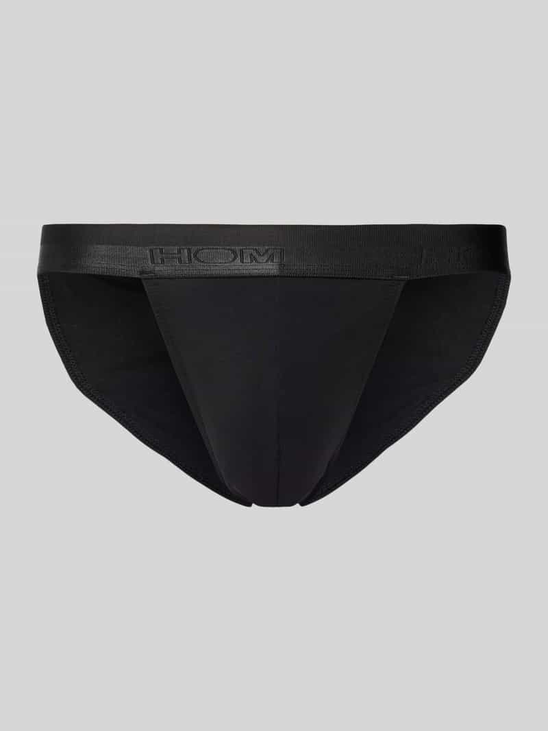 Tanga met elastische band met label