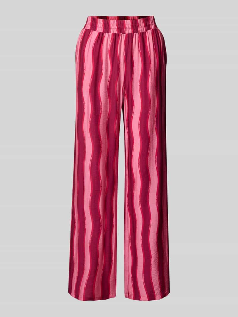Colourful Rebel Wide leg stoffen broek met labelprints model 'Melody'