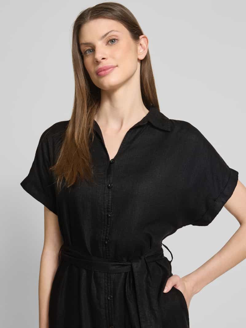 s.Oliver RED LABEL Relaxed fit overhemdjurk van linnenmix