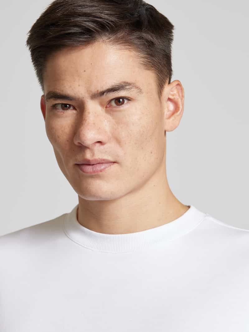 JAKE*S STUDIO MEN T-shirt met geribde ronde hals