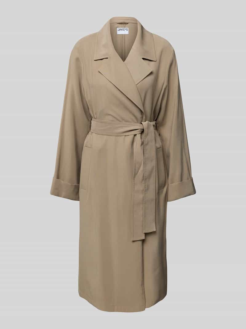 Jake*s Casual Trenchcoat met strikceintuur