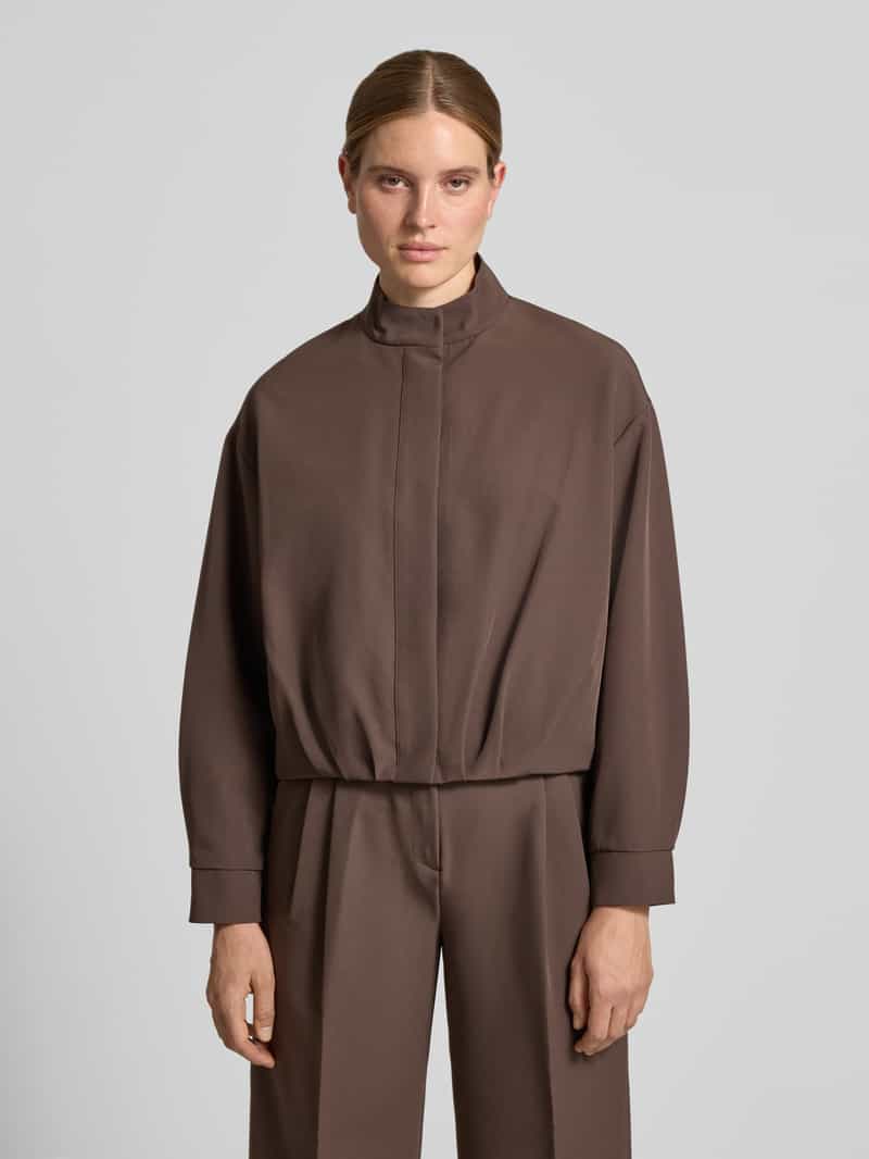 Jake*s Collection Regular fit bomberjack met verdekte knoopsluiting