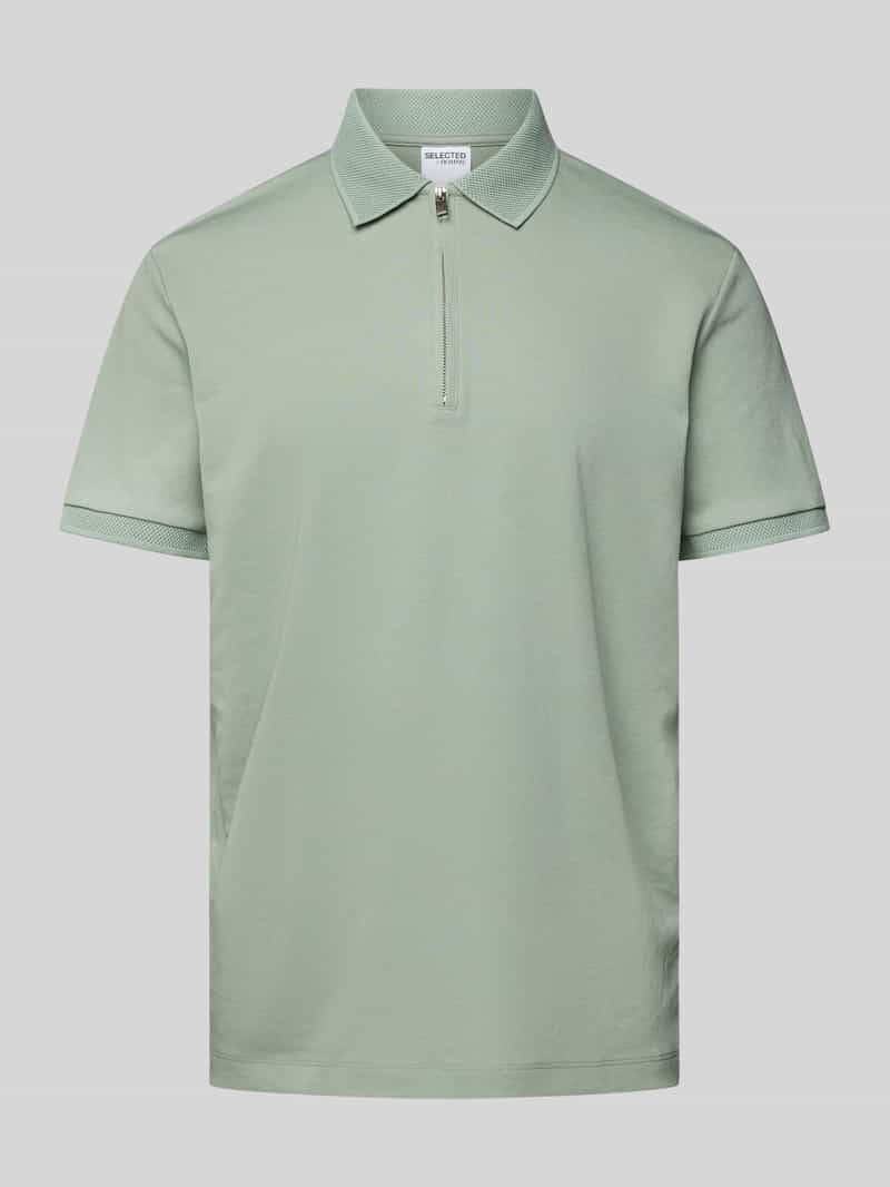 Selected Homme Poloshirt met korte ritssluiting