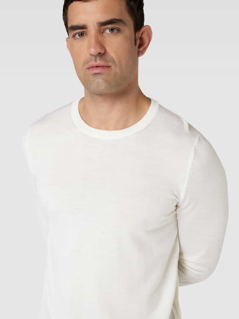 Boss Gebreide pullover met labeldetail model 'Leno'