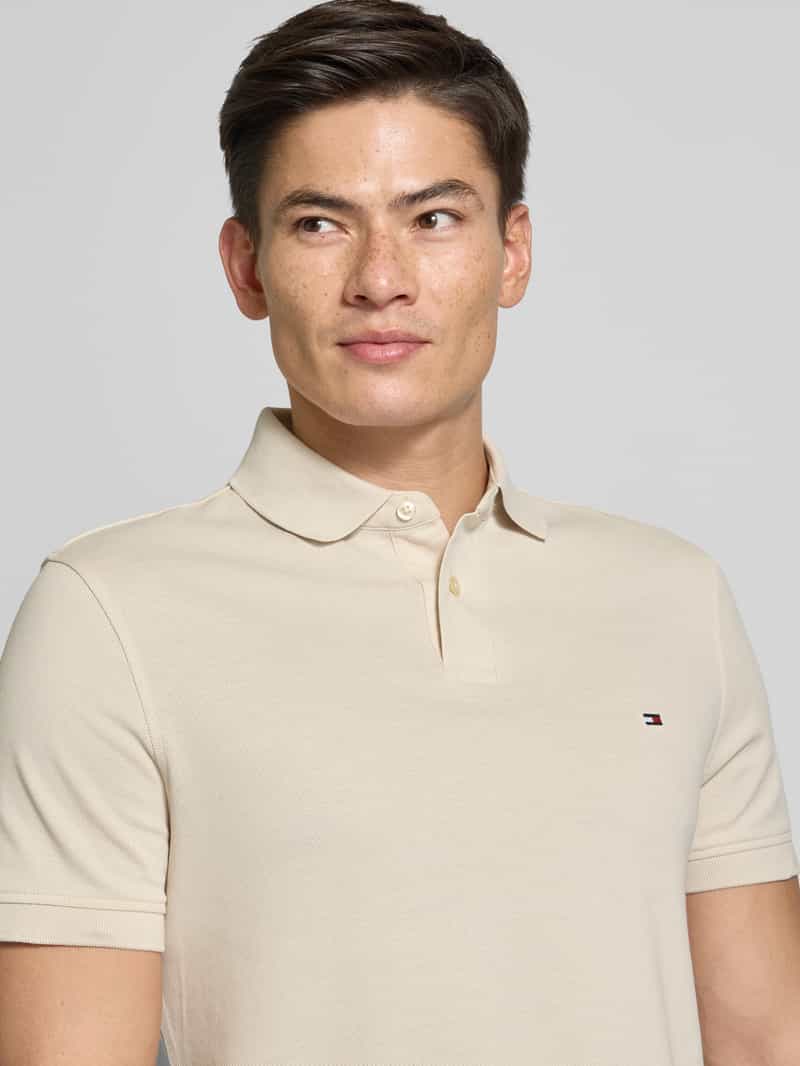 Tommy Hilfiger Regular fit poloshirt van een mix van katoen en elastaan