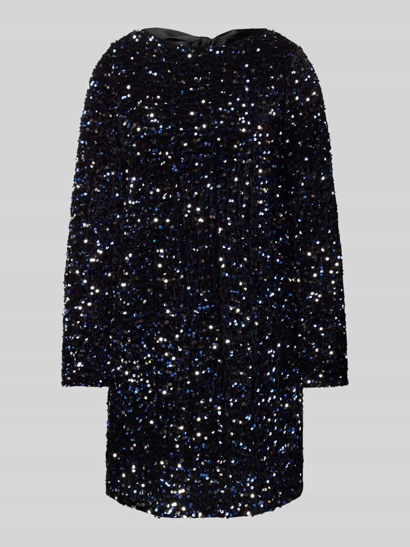 Pieces Regular fit jurk met pailletten en strik model 'KAM'