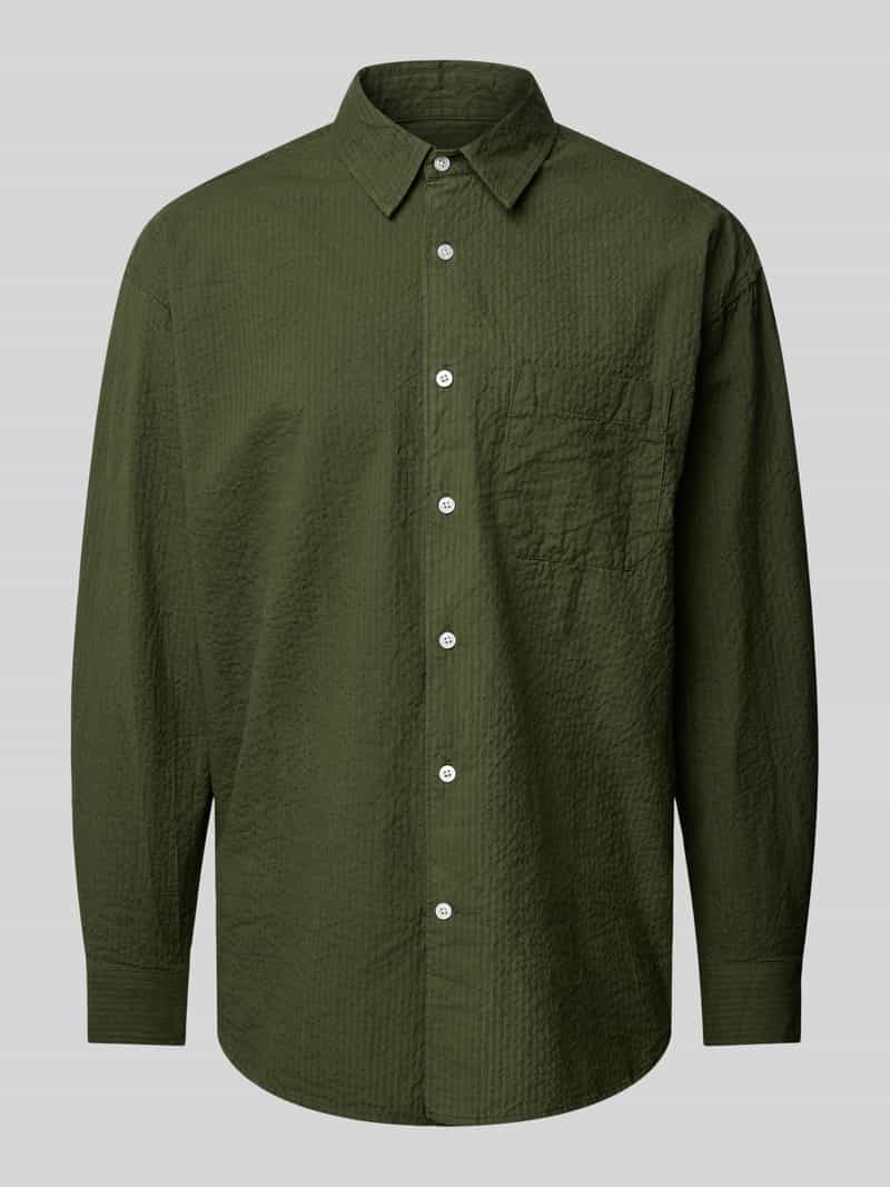 Redefined Rebel Oversized fit vrijetijdsoverhemd met borstzak model 'ANDY'