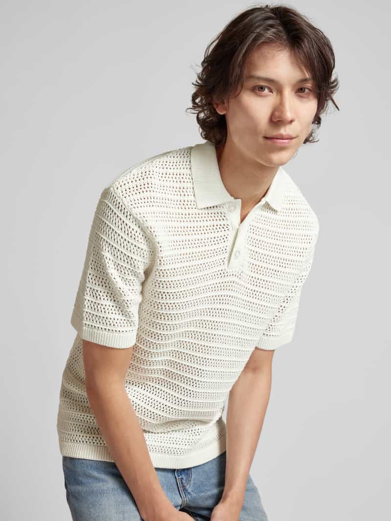 Only & Sons Poloshirt met broderie anglaise model 'CHARLES'