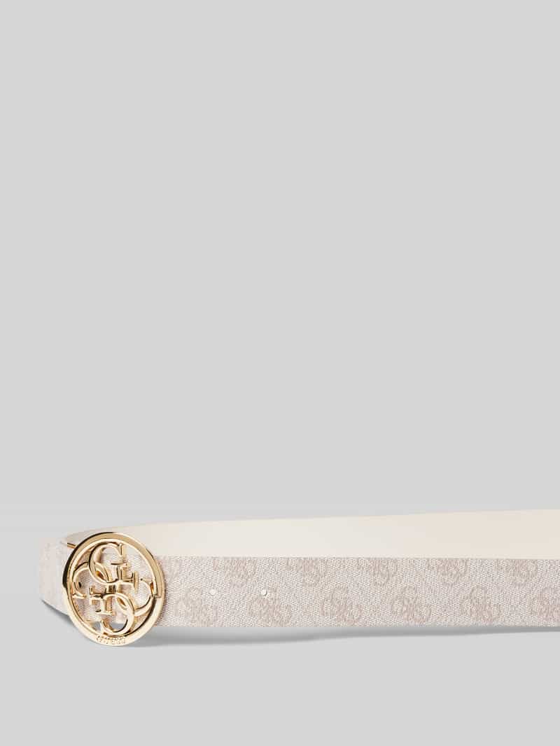 Guess Leren riem met all-over logomotief model 'NOELLE'