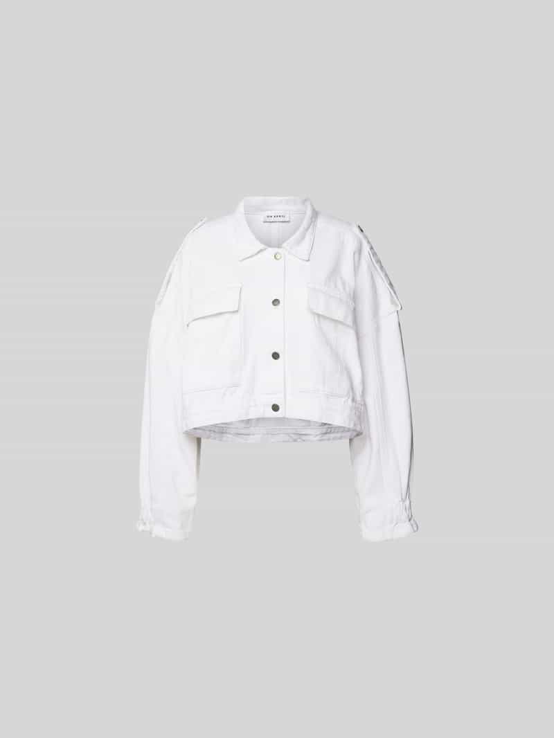 Kort jeansjack met borstzakken