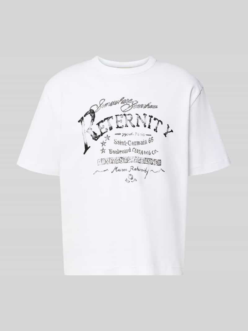 RETERNITY relaxed fit t-shirt van puur katoen met motiefprint